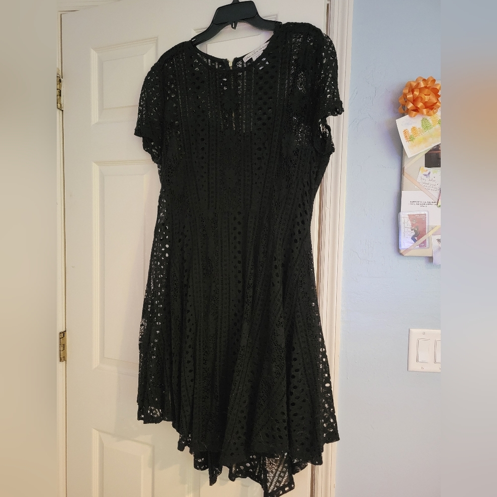 Black high-low event dress